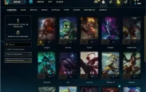 Conta bronze 3 com 20 champs e 1 skin