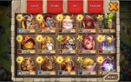 Embate do Castelo/Castle Clash: 118k 9 heróis evo 4kk honra