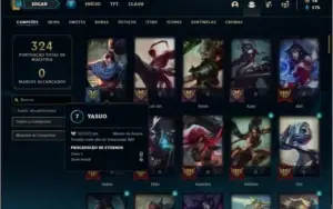 Conta unranked com 105 champs e 66 skins