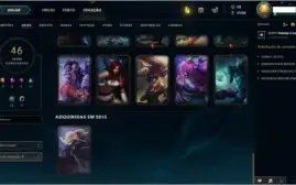 Conta League of Legends Ouro 1 46 Skins