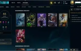 Conta League of Legends Ouro 1 46 Skins