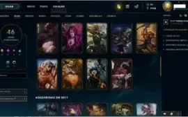 Conta League of Legends Ouro 1 46 Skins