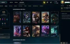 Conta League of Legends Ouro 1 46 Skins