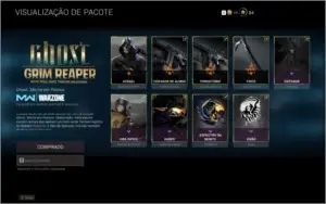 Conta COD Warzone / MW + Roze + Pacote do Ghost Grim Reaper