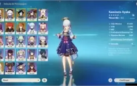 Conta Genshin - Diluc C2, Tartaglia C1, Ayaka, Mona C1 +MORE