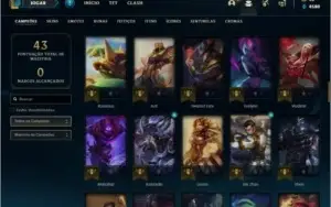 Conta unranked com Rammus rei e Kayle juiza