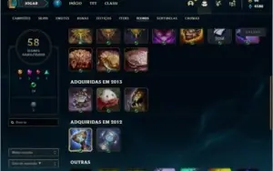 Conta unranked com Rammus rei e Kayle juiza