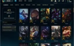 Conta unranked com Rammus rei e Kayle juiza