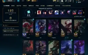 Unranked com 80 Champs e 18 Skins