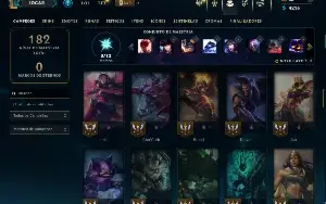 Unranked com 80 Champs e 18 Skins