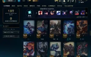 Unranked com 80 Champs e 18 Skins