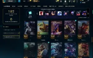 Unranked com 80 Champs e 18 Skins