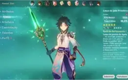 GENSHIN IMPACT / AR 37 / Xiao + Lança de Jade + Zhongli