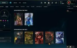 Conta lol diamante 3 lvl 59, skin ultimate + 6 skins