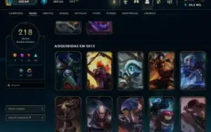 conta league of legends D3 2013 peak elo 665lp(2022)
