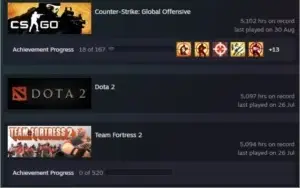 CONTA CS GO / DOTA 2 / TF 2 / 5000HORAS / 5K HORAS / 2010