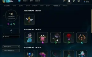 Conta de League of Legends 2016