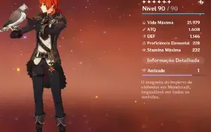 Genshin AR 53 Andarilho(C1) Diluc e mais