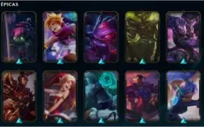 CONTA LOL GOLD 1 S10 124 CHAMPS 57 SKINS LVL 216