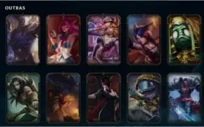 CONTA LOL GOLD 1 S10 124 CHAMPS 57 SKINS LVL 216