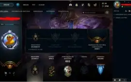 CONTA LOL GOLD 1 S10 124 CHAMPS 57 SKINS LVL 216