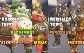 (Pc) Conta Overwatch + 2 Collab Skins + 13 Shop Skins etc.