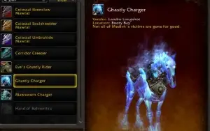 Conta de WoW de 2013 (731 Montarias no total)
