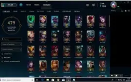 CONTA GOLD IV LVL 135 TODOS OS CHAMP+87skins+6cromas