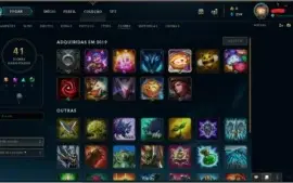 conta league of legends conta lv baixo com skins e campeões