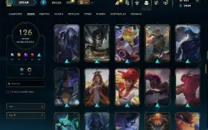 Prata 3 com TODOS os champs e 126 Skins (ADC / JG/MID / TOP)