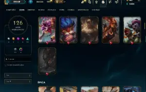 Prata 3 com TODOS os champs e 126 Skins (ADC / JG/MID / TOP)