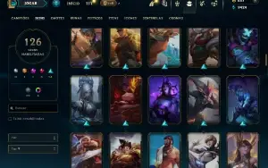 Prata 3 com TODOS os champs e 126 Skins (ADC / JG/MID / TOP)