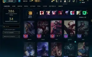 Prata 3 com TODOS os champs e 126 Skins (ADC / JG/MID / TOP)