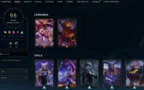 Conta League of Legends Full Acesso - 101 Champs e 96 Skins