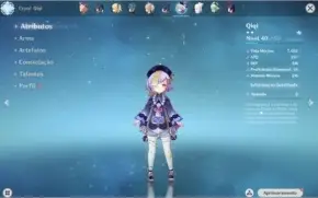 Conta Kazuha Ayaka Kokomi Keqing Qiqi lvl 47