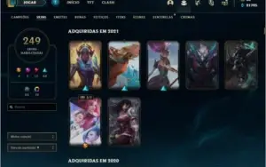 CONTA LOL D1 TODOS OS CHAMPS 249 SKINS