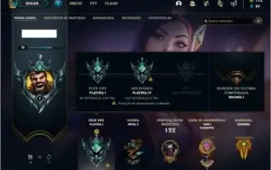 Conta platina 1 / platina 4 com 15 skins e 43 champs