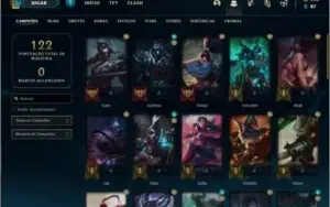 Conta platina 1 / platina 4 com 15 skins e 43 champs