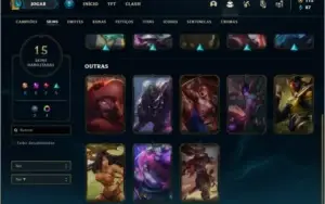 Conta platina 1 / platina 4 com 15 skins e 43 champs