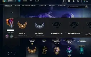 Conta ouro 3 com 60 Champs e 24 Skins