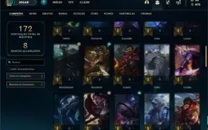 Conta ouro 3 com 60 Champs e 24 Skins