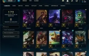 Conta ouro 3 com 60 Champs e 24 Skins
