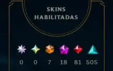 Conta LoL platina Full champs, quase 1 mil skins