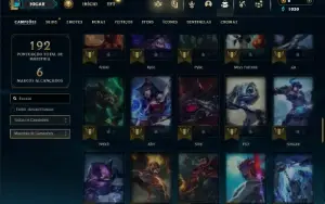 Prata 1 com 80 Champs e 17 Skins + 5 Fragmentos