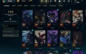 Prata 1 com 80 Champs e 17 Skins + 5 Fragmentos