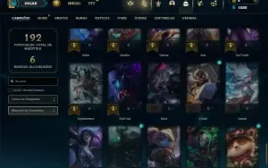 Prata 1 com 80 Champs e 17 Skins + 5 Fragmentos