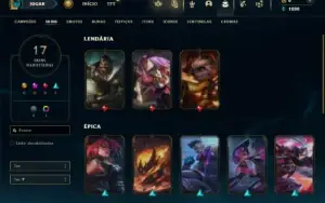 Prata 1 com 80 Champs e 17 Skins + 5 Fragmentos