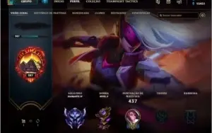 conta diamante 4 lvl 290 full champ 133 skins 20k de ip