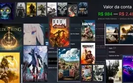 Conta Steam 64 jogos ( ELDEN RING, DOOM ETERNAL DELUXE...)