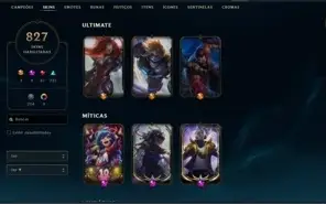 CONTA LOL, TODAS AS VITORIOSAS(MENOS JARVAN) 840 SKINS